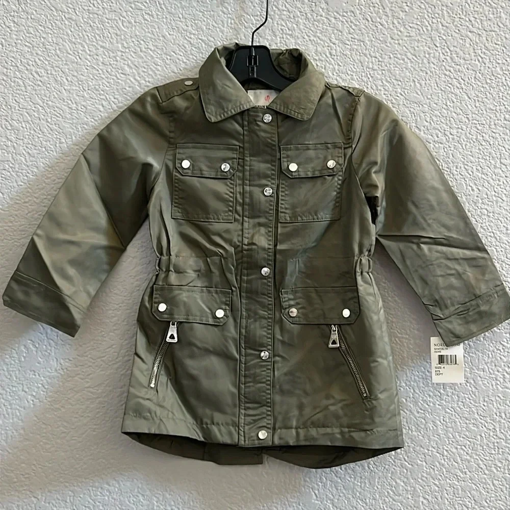 NWT Urban Republic Olive Green Anorak Jacket | Girls Size 4